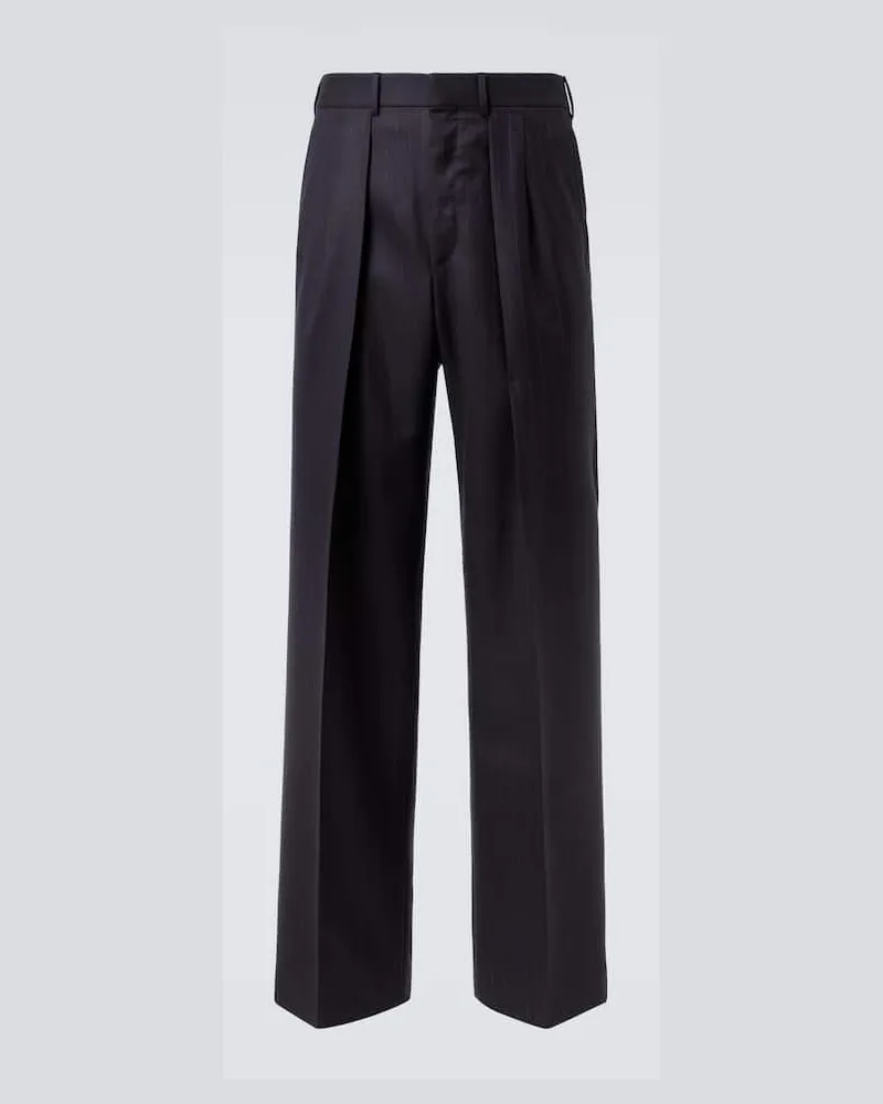 Tom Ford Gerade Hose aus Wolle Blau
