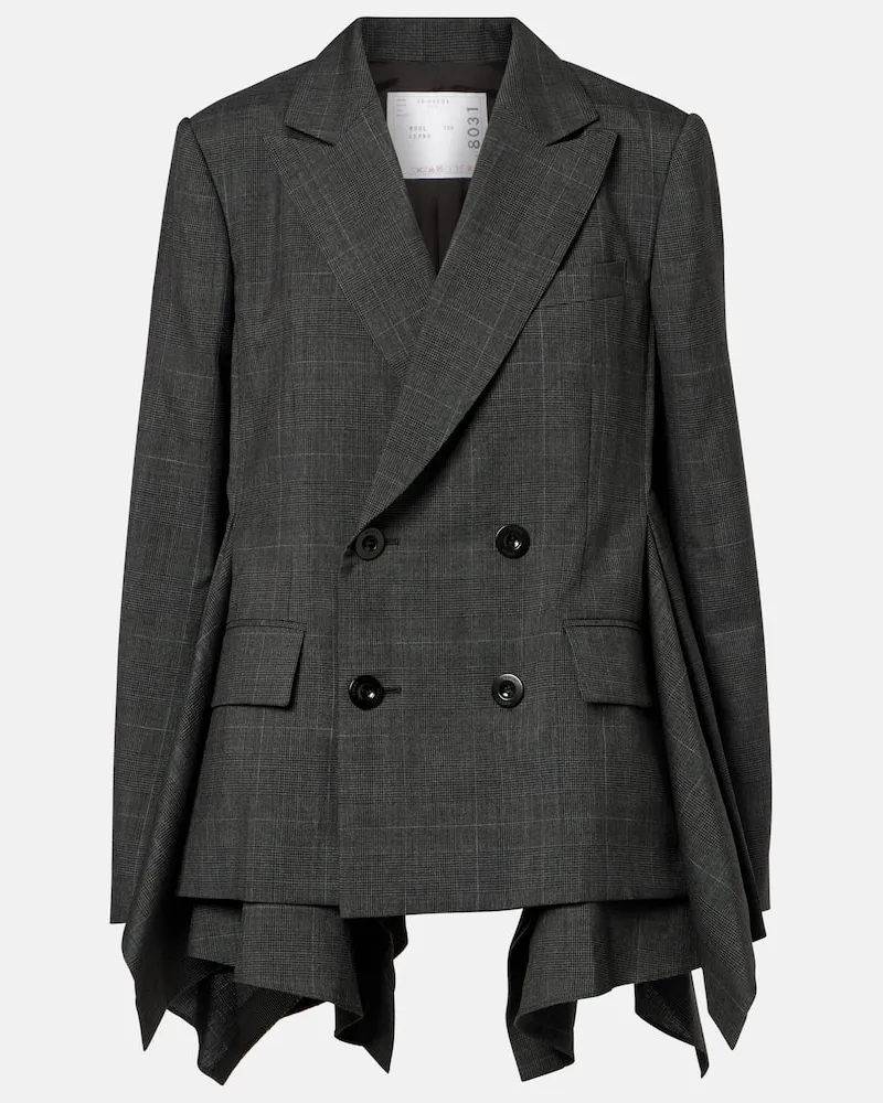 Sacai Blazer aus Wolle Grau