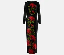 Bestickte Robe aus Samt