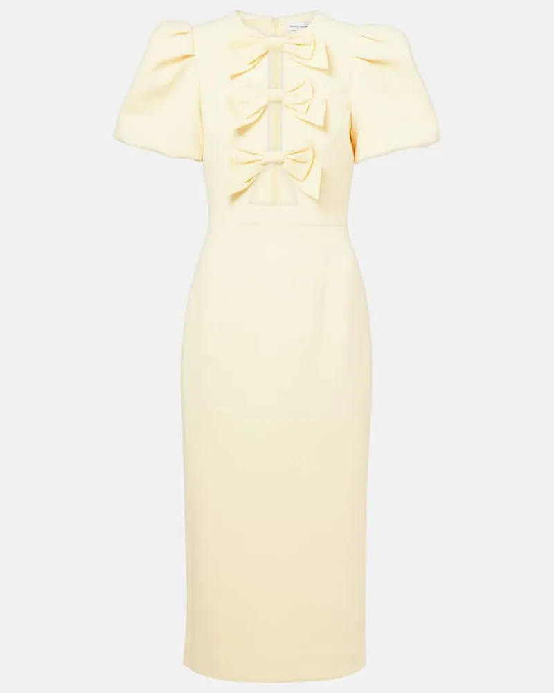 Rebecca Vallance Midikleid Annabelle aus Crêpe Gelb