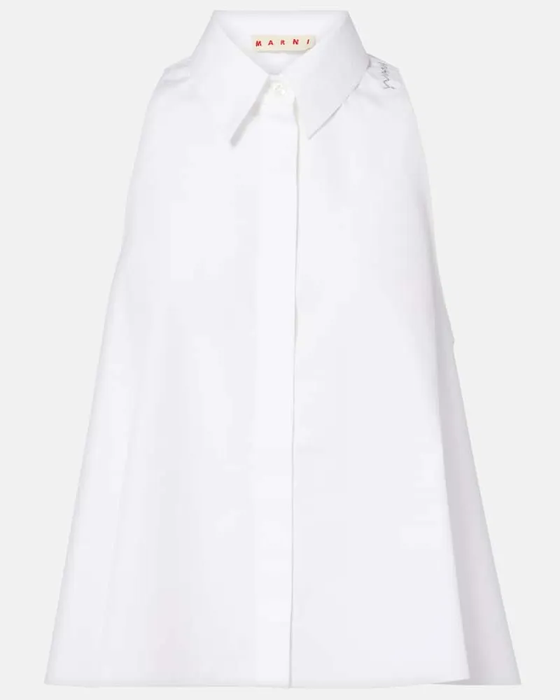 Marni Top aus Baumwolle Weiß