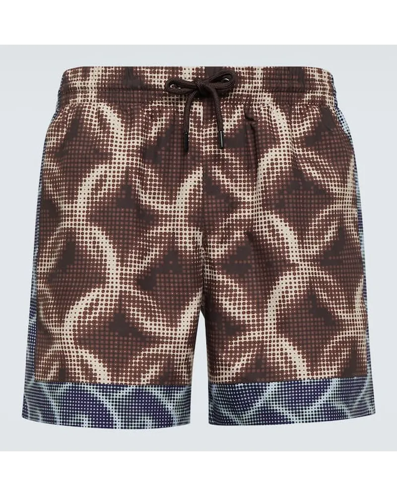 Dries van Noten Badeshorts Grau