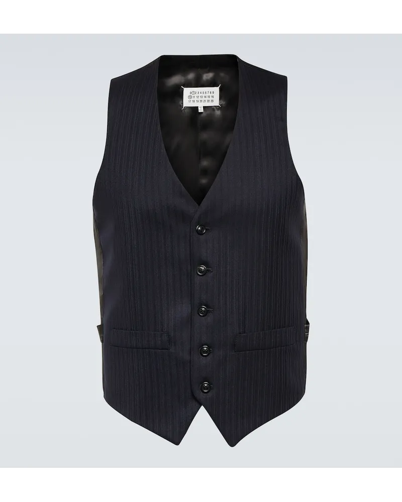 Maison Margiela Weste aus Wolle Blau