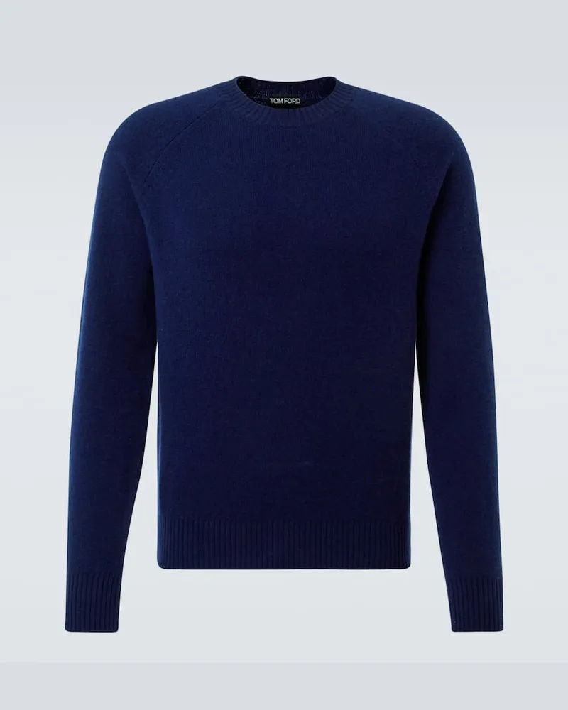 Tom Ford Pullover aus Wolle und Kaschmir Blau