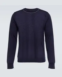 Maison Margiela Pullover Work in Progress aus Wolle Blau