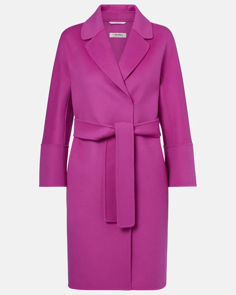 Max Mara Mantel Arona aus Schurwolle Pink