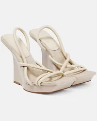 Gia Borghini Wedge-Sandalen Rosie 39 aus Leder Grau