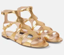 Sandalen Paradis aus Metallic-Leder