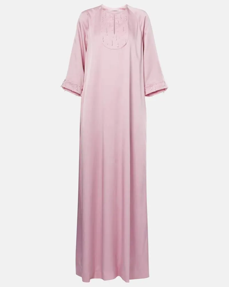EMILIA WICKSTEAD Robe Arles aus Satin Rosa