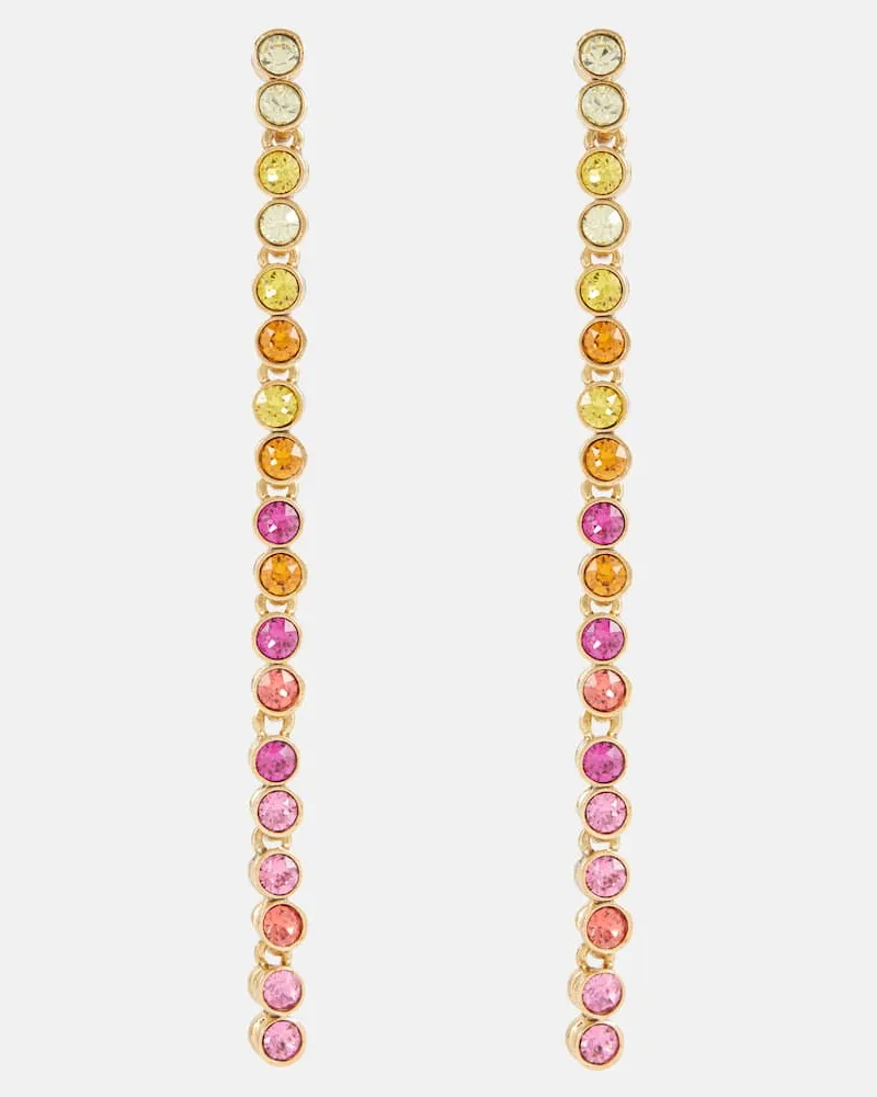 Oscar de la Renta Ohrringe Champagne Strand mit Kristallen Multicolor