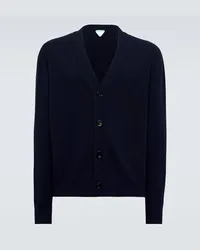 Bottega Veneta Cardigan Intrecciato aus einem Kaschmirgemisch Blau