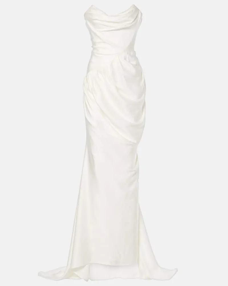 Vivienne Westwood Bridal Robe Vaida aus Satin Weiß