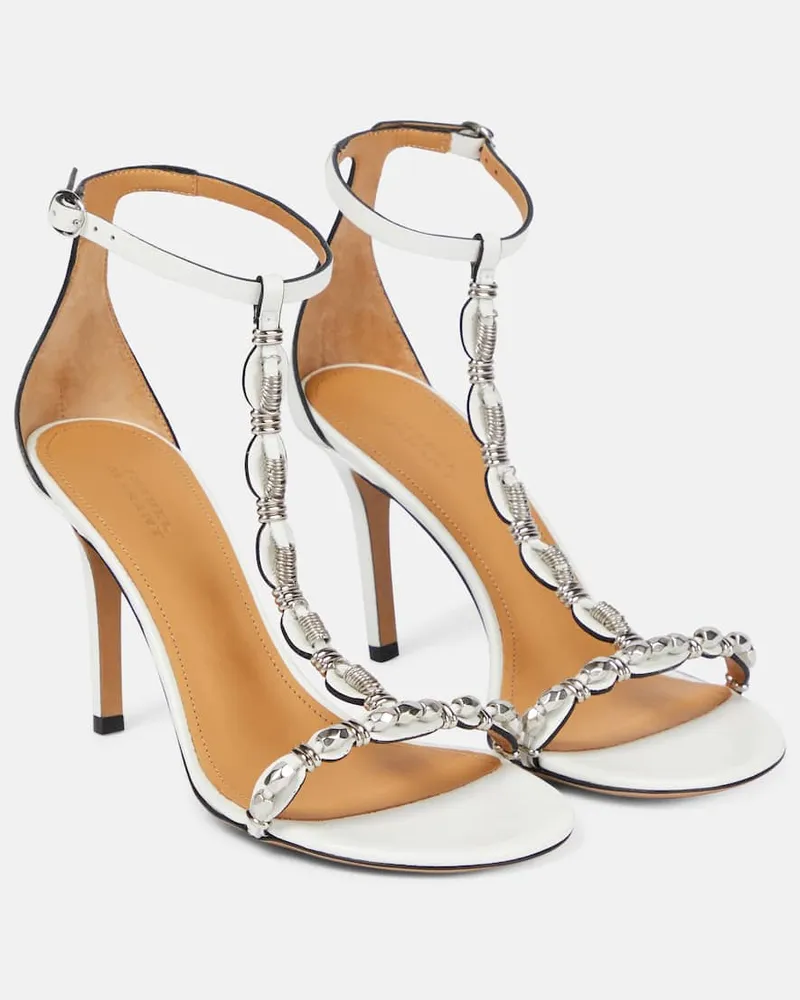Isabel Marant Sandalen Einari aus Leder Weiß