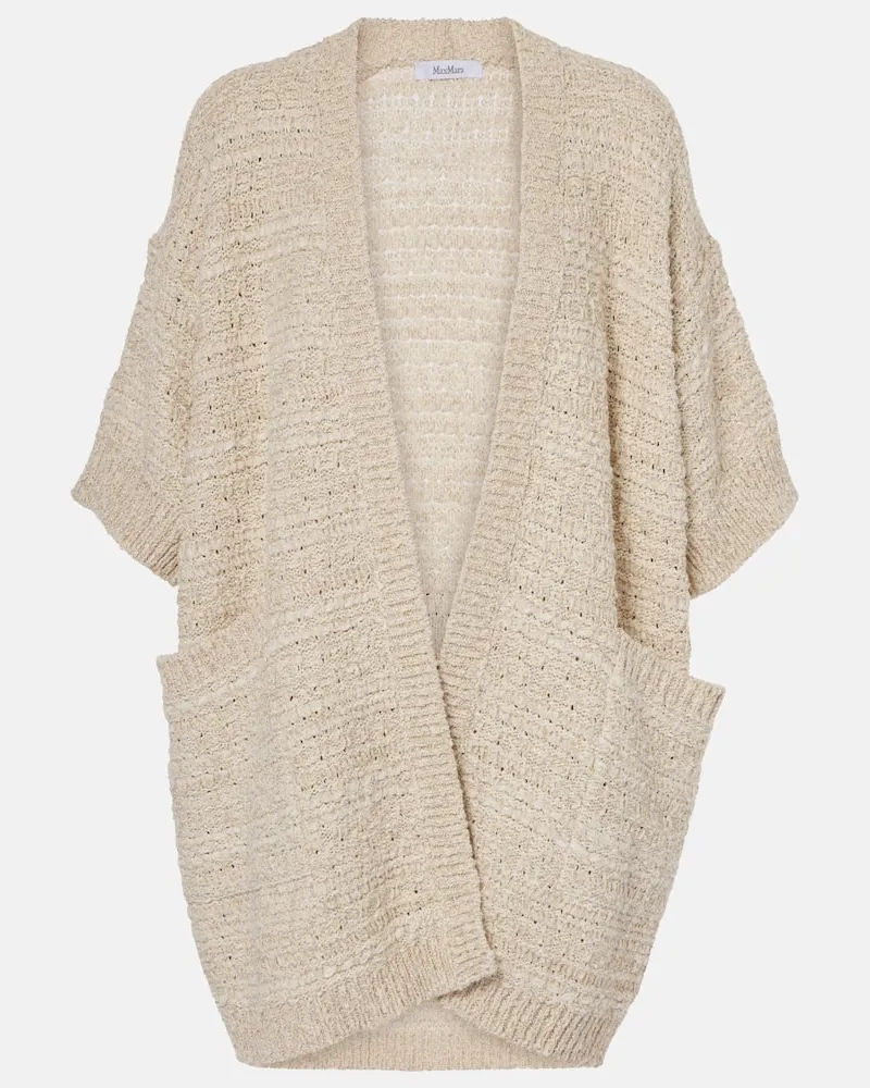 Max Mara Cardigan aus einem Baumwollgemisch Beige