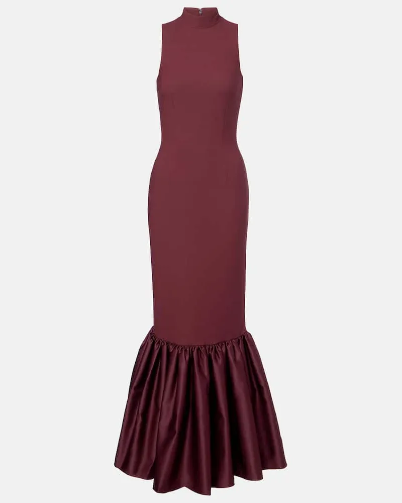 ROTATE Birger Christensen Maxikleid Burgunderrot