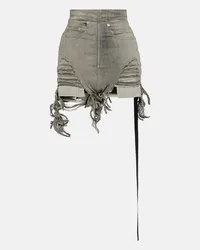 Rick Owens DRKSHDW High-Rise-Jeansshorts Grau