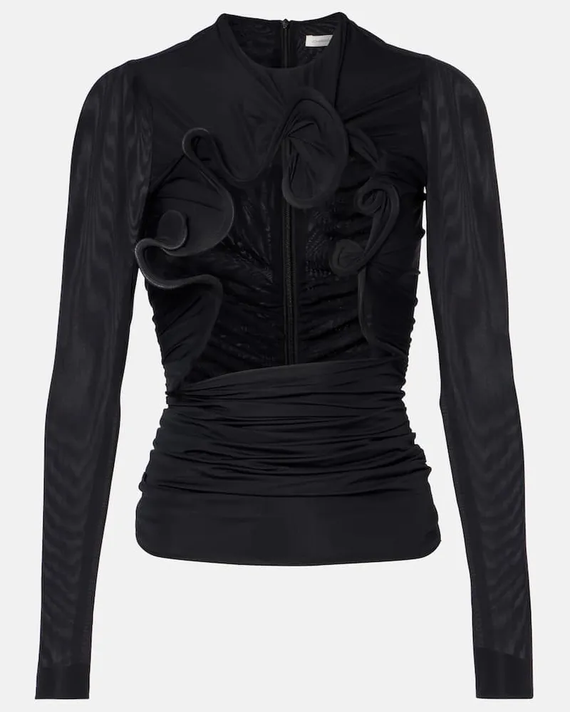 Christopher Esber Top Hollow Venus aus Mesh Schwarz