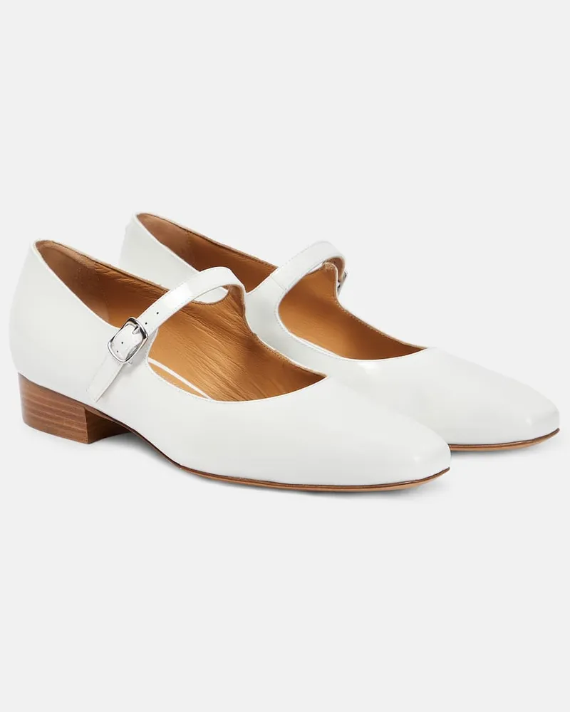 Maison Margiela Mary-Jane-Pumps aus Lackleder Weiß