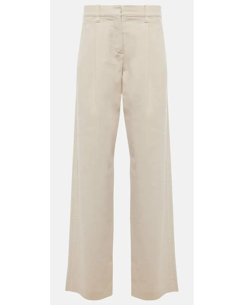 Brunello Cucinelli Mid-Rise Straight Jeans Weiss