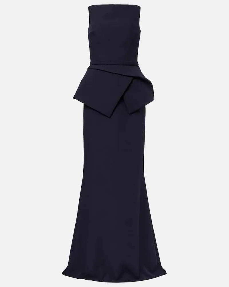 Safiyaa Robe aus Crêpe Blau