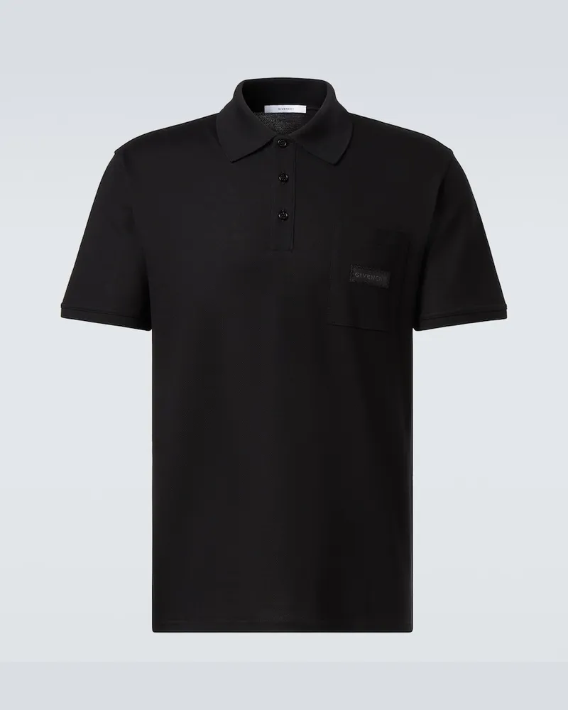 Givenchy Polohemd aus Baumwoll-Piqué Schwarz