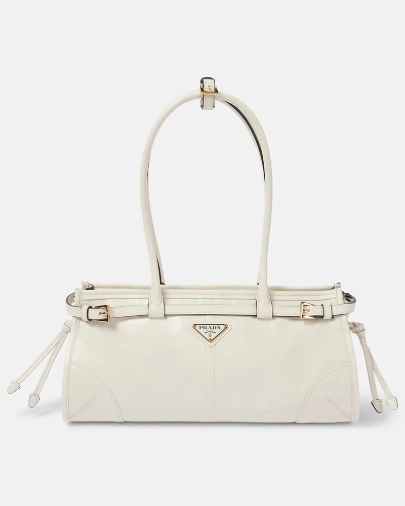 Prada Schultertasche Prada Bonnie Medium aus Leder Weiß