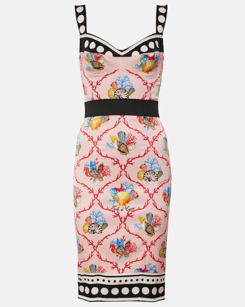 Dolce & Gabbana Minikleid Capri aus einem Seidengemisch Rosa