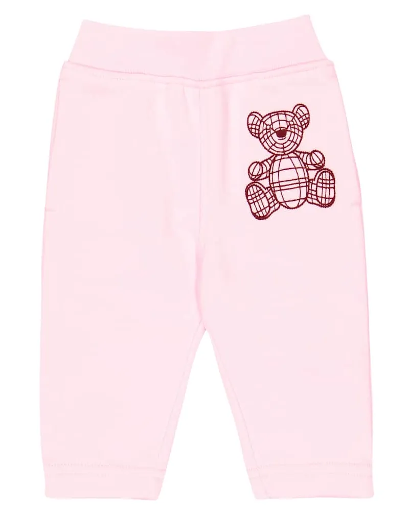 Burberry Baby Bedruckte Jogginghose aus Baumwolle Rosa