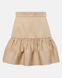 Patou Minirock aus Baumwoll-Gabardine Beige