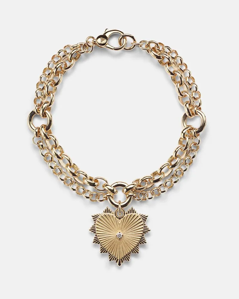 FOUNDRAE Armband True Love aus 18kt Gelbgold mit Diamant Gold