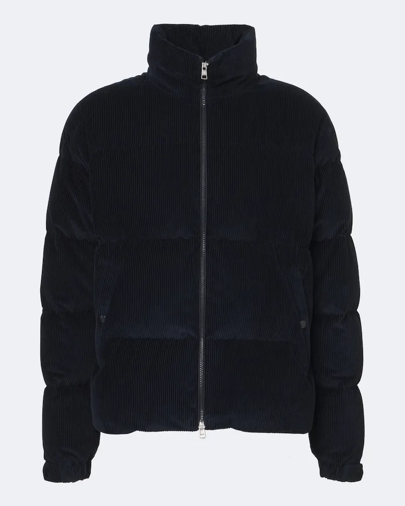Moncler Daunenjacke Esparron aus Baumwoll-Cord Blau