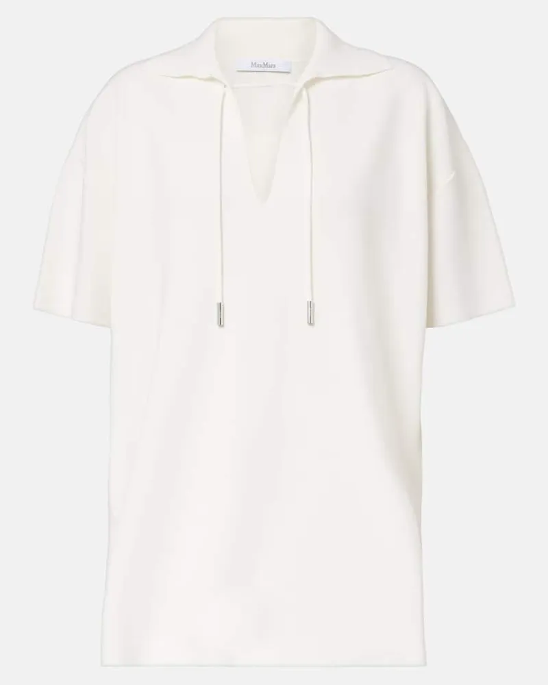 Max Mara Top Poltava aus Crêpe Weiß
