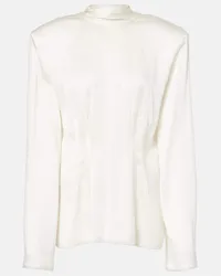 Stella McCartney Top aus Satin Weiss