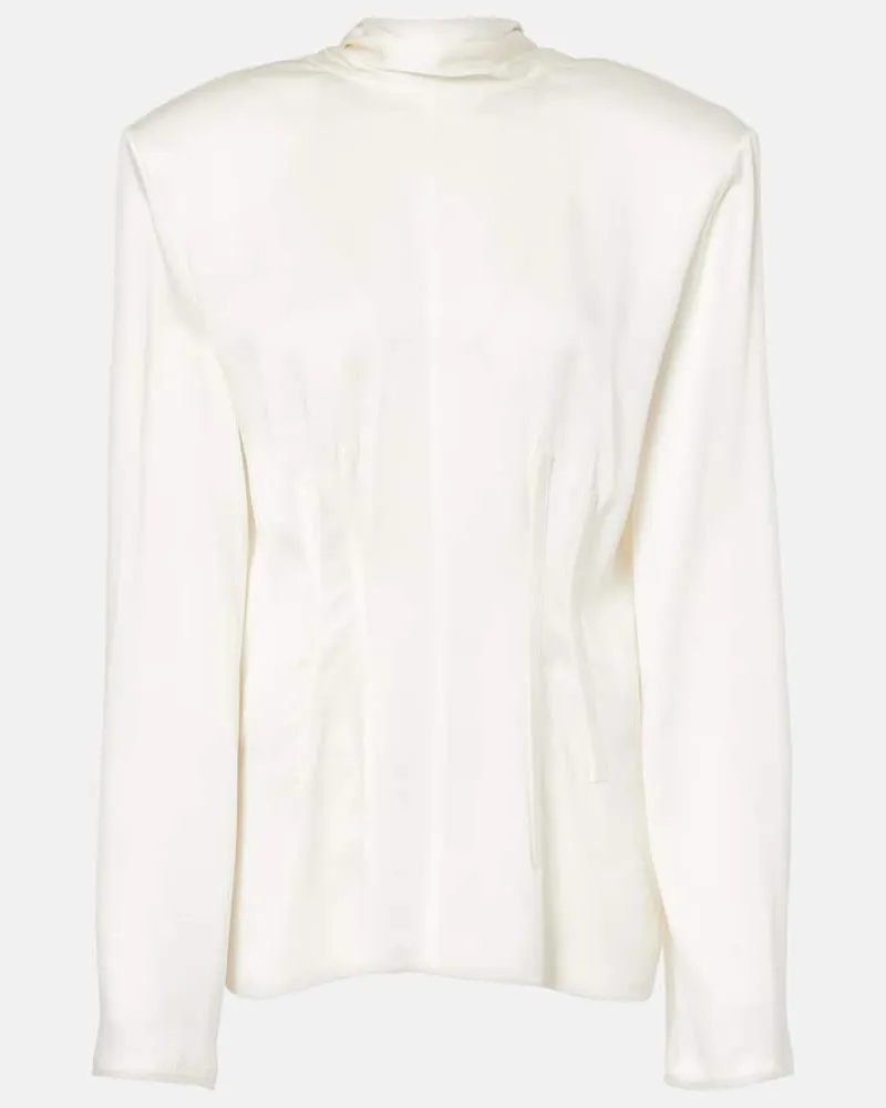 Stella McCartney Top aus Satin Weiss