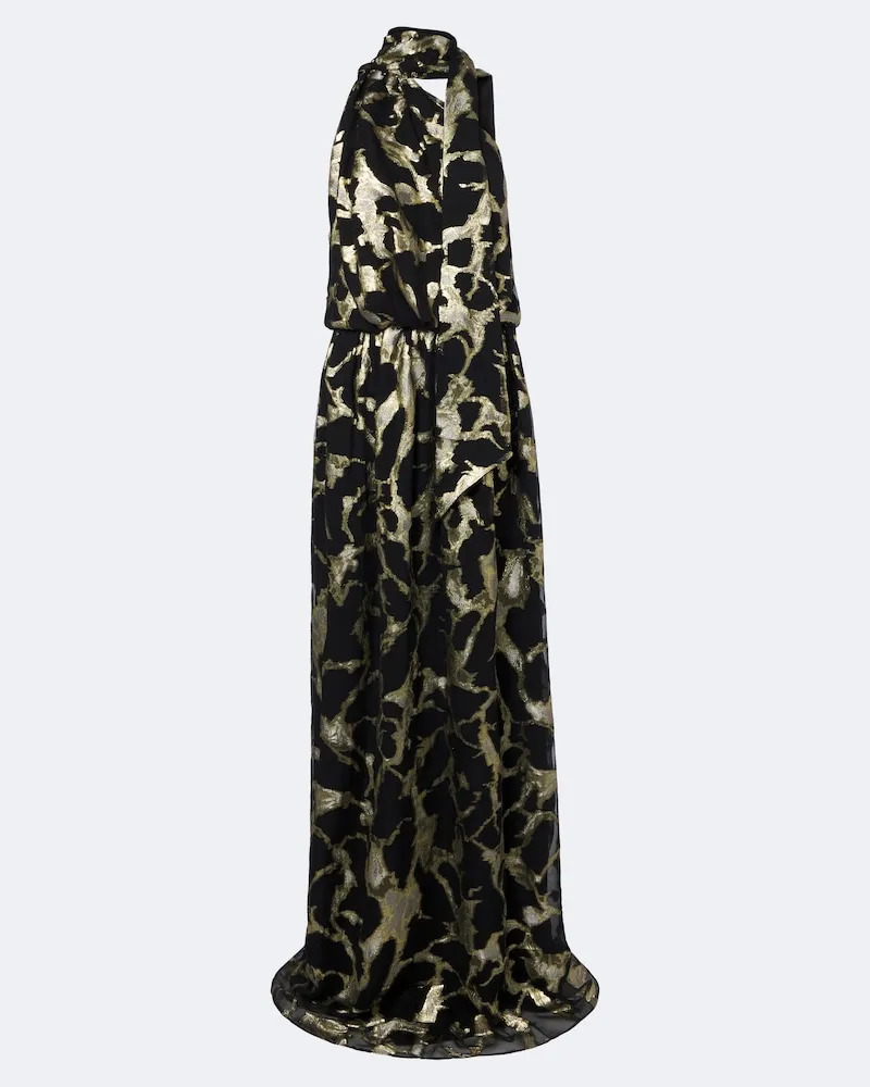Taller Marmo Robe Kintsugi aus einem Seidengemisch Gold