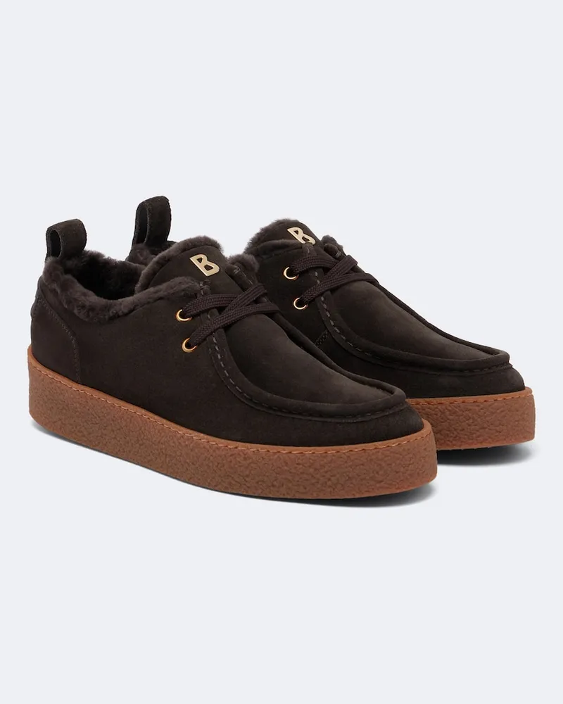 Bogner Schnürschuhe Lucerne aus Veloursleder Braun