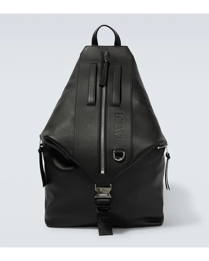 Loewe Rucksack aus Leder Schwarz