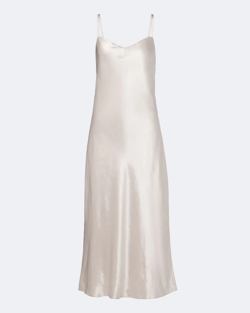 Vince Slipdress aus Satin Weiß