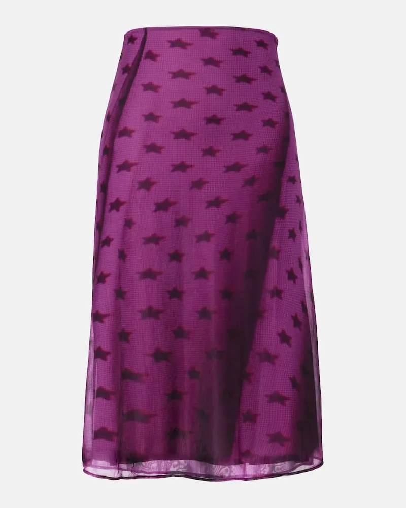 Acne Studios Bedruckter Midirock Etima Lila