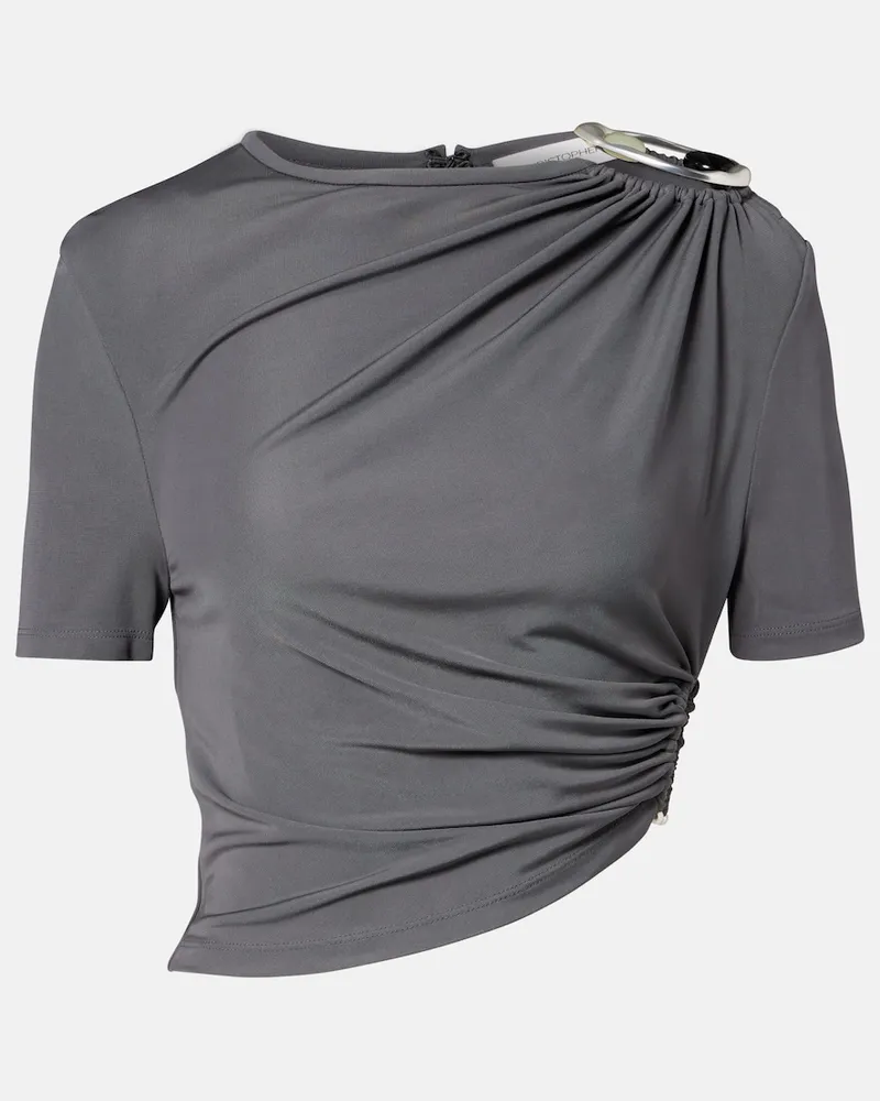 Christopher Esber Top Orica aus Jersey Blau