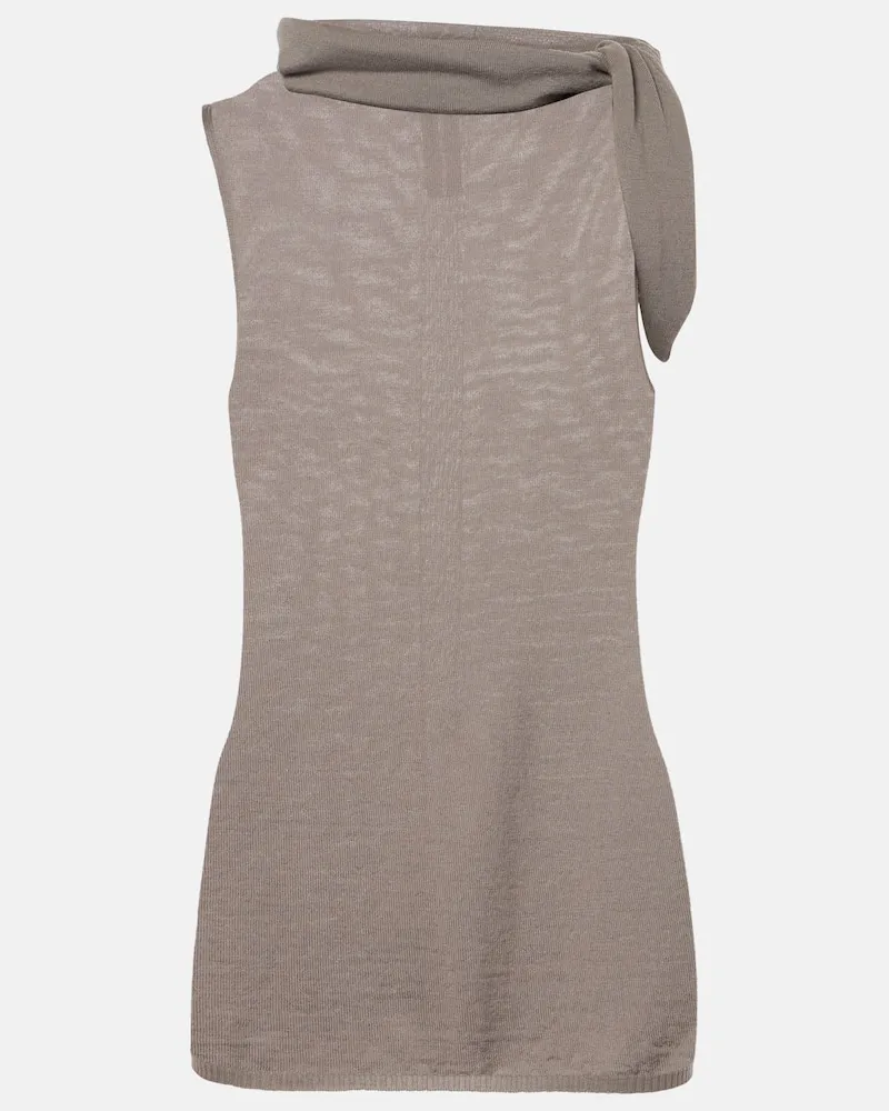 Rick Owens Top aus Wolle Grau