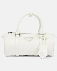 Prada Tote Mini aus Leder Weiss