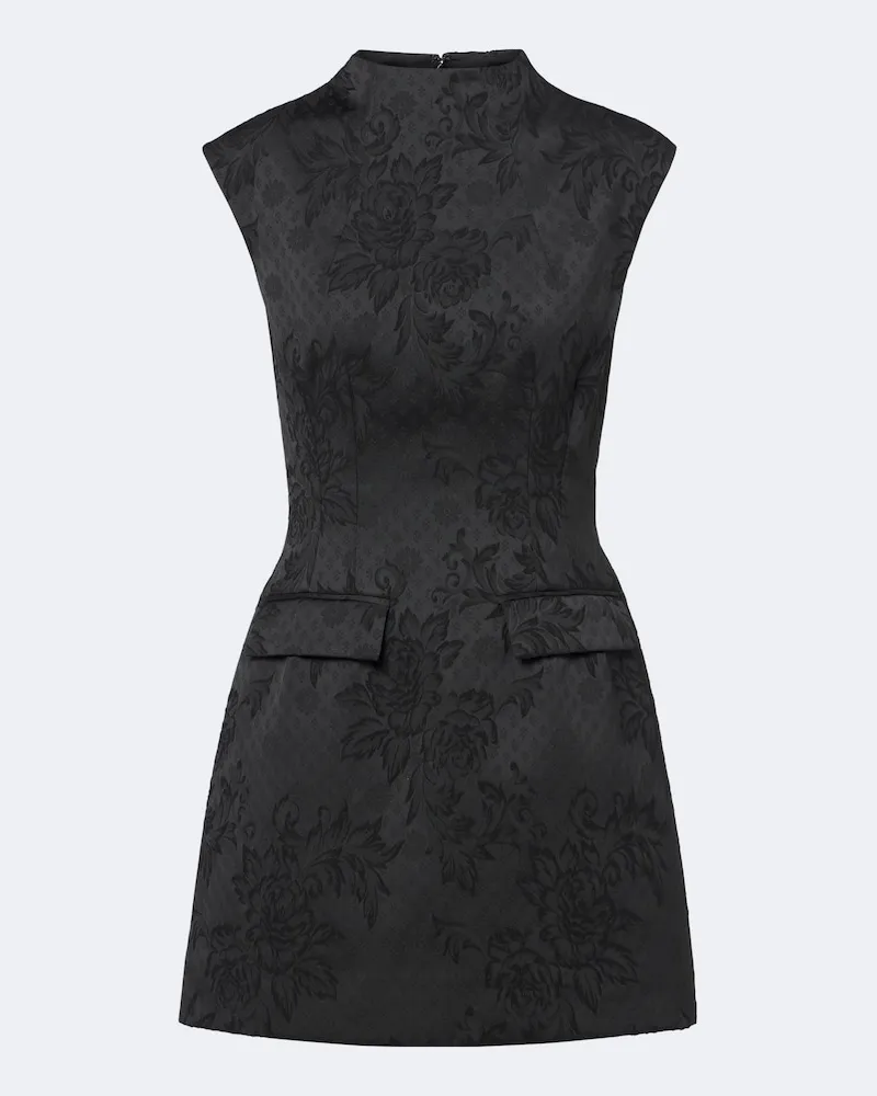 Veronica Beard Minikleid Haworth aus Jacquard Schwarz