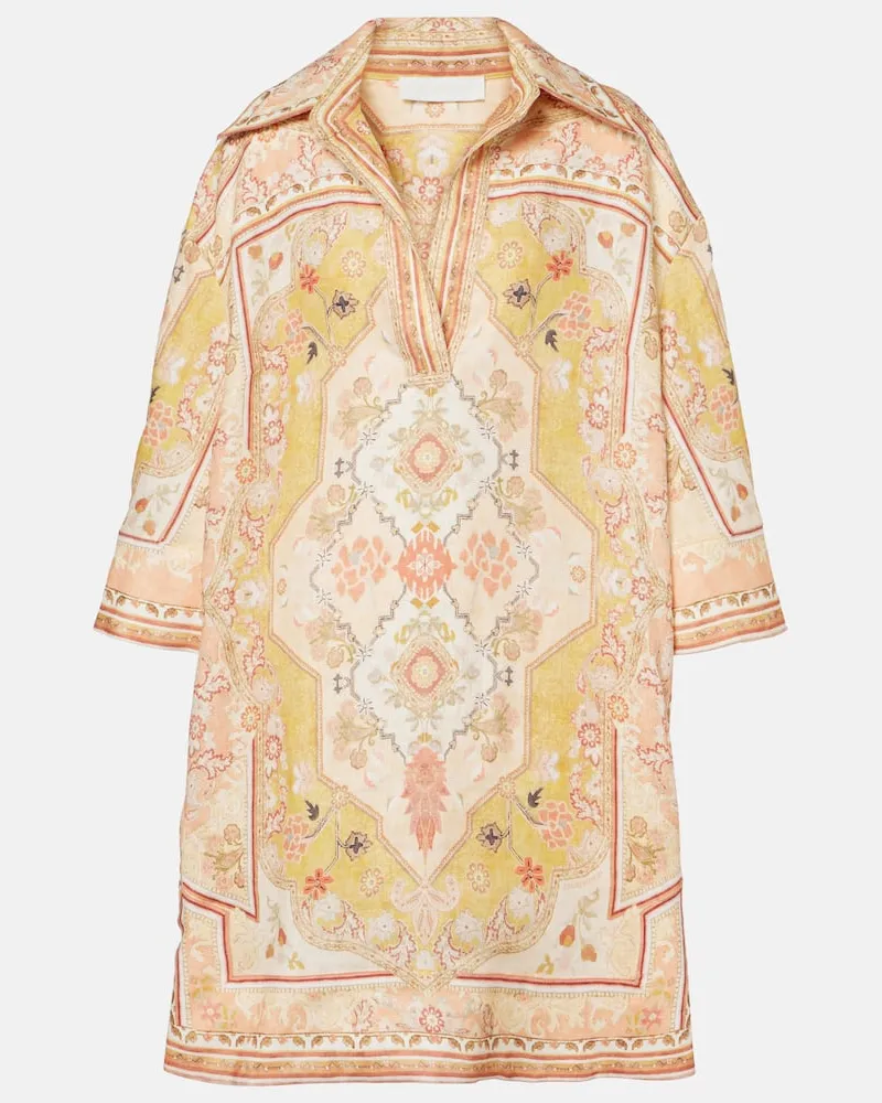 Zimmermann Bedruckte Tunika Wylie aus Leinen Multicolor