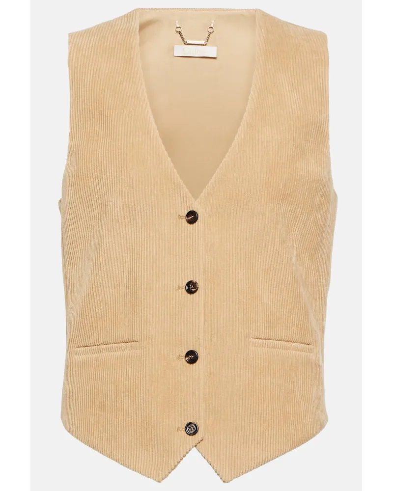 Chloé Chloé Weste aus Baumwolle Beige