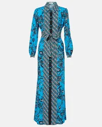 Diane von Furstenberg Bedrucktes Maxikleid Joshua Blau