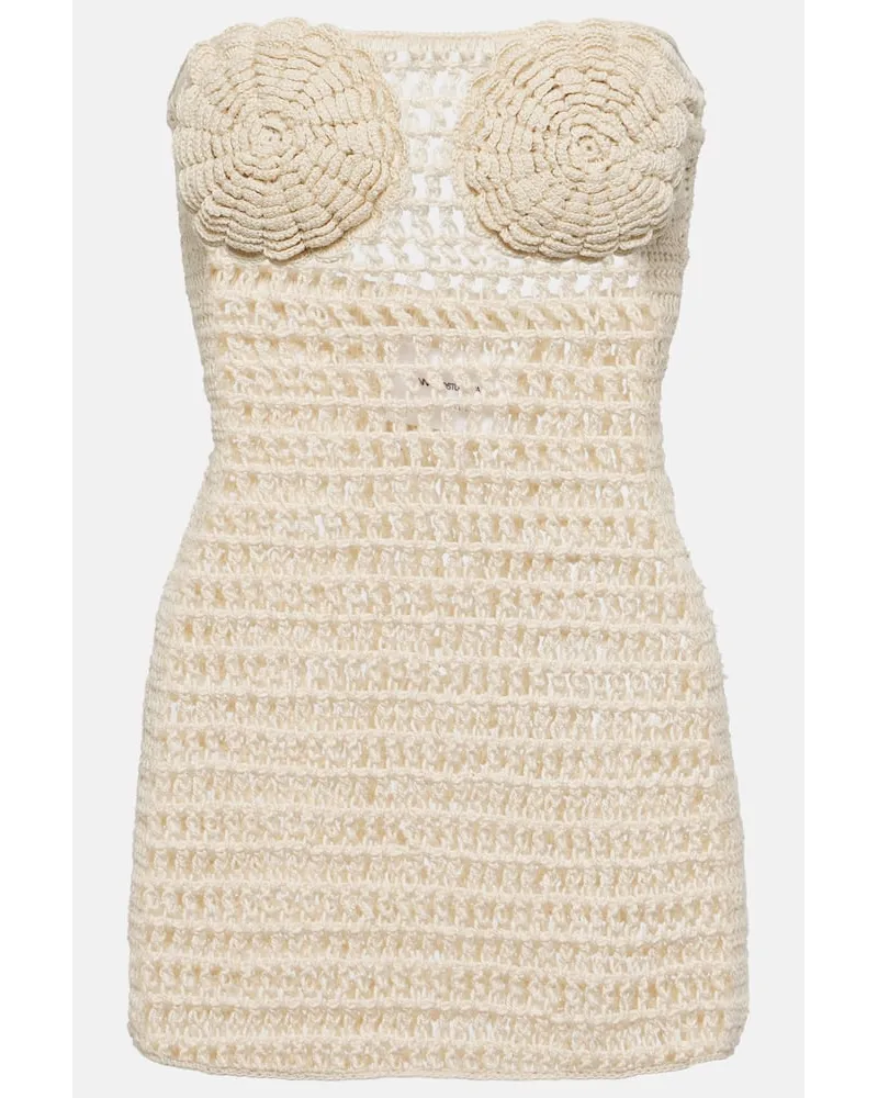 Anna Kosturova Bustier-Kleid Camellia aus Häkelstrick Nude