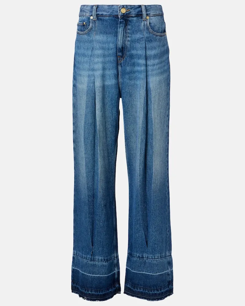 Ganni Wide-Leg Jeans Blau