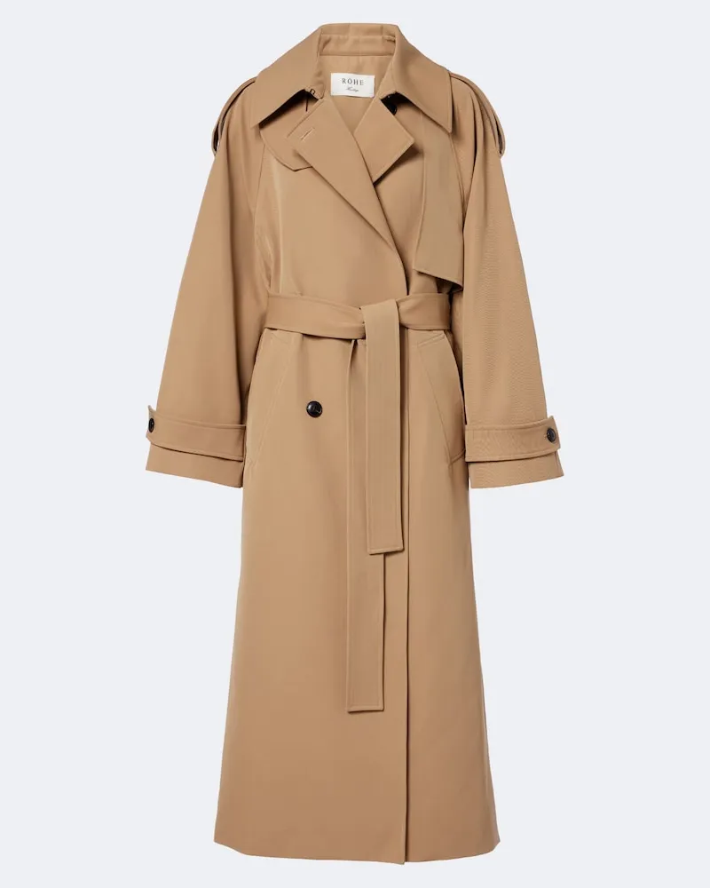 Róhe Róhe Mantel aus einem Baumwollgemisch Beige