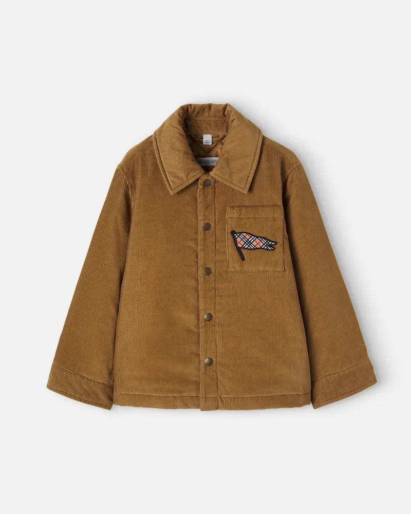 Burberry Jacke aus Baumwoll-Cord Braun
